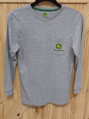 Boy's John Deere Gray Long Sleeve Tee